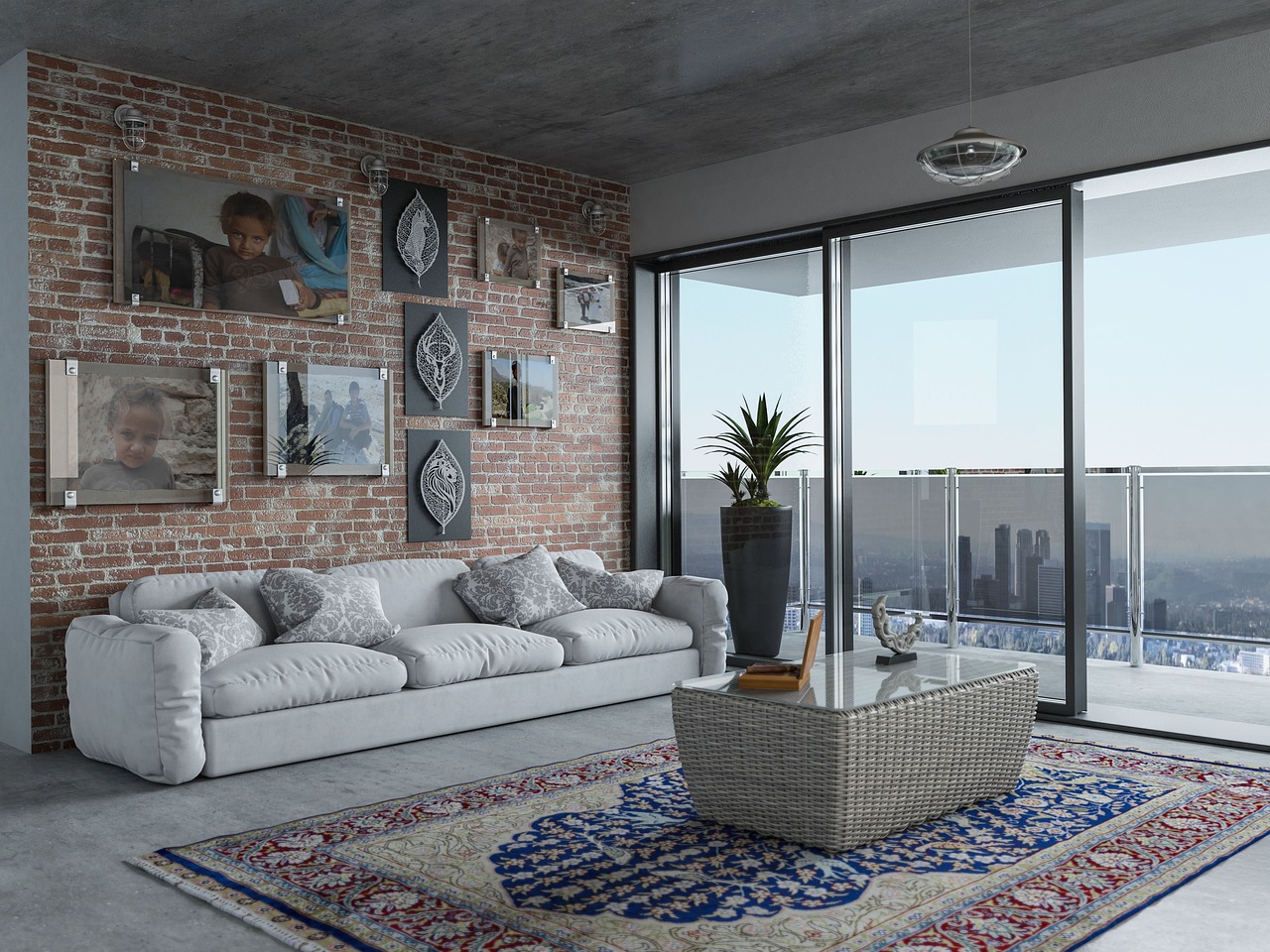 Gezin ontspant met geurdiffuser in huis. Gezin ontspant met geurdiffuser in huis.